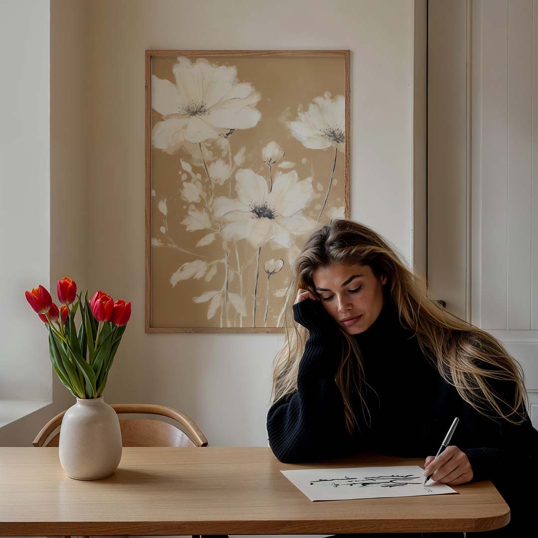 Elegante Bloemenpracht Poster-WallArtistic