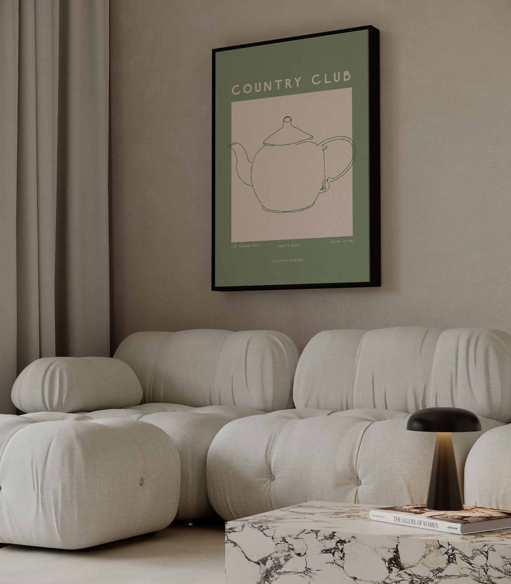 Minimalistische Theepot Poster