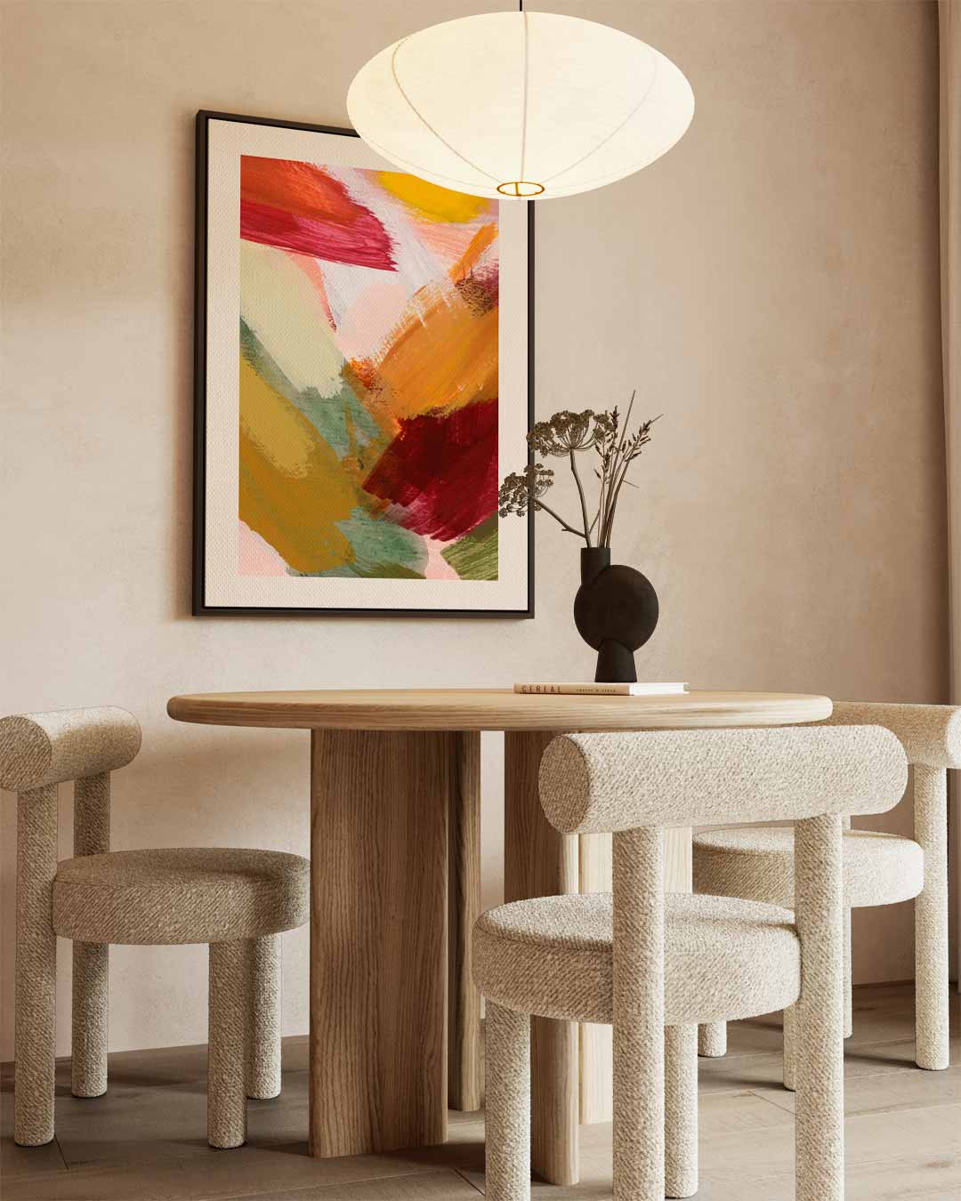 Kleurrijke Streken Symphony Kunstwerk-canvas-dibond-plexiglas-wanddecoratie-WallArtistic