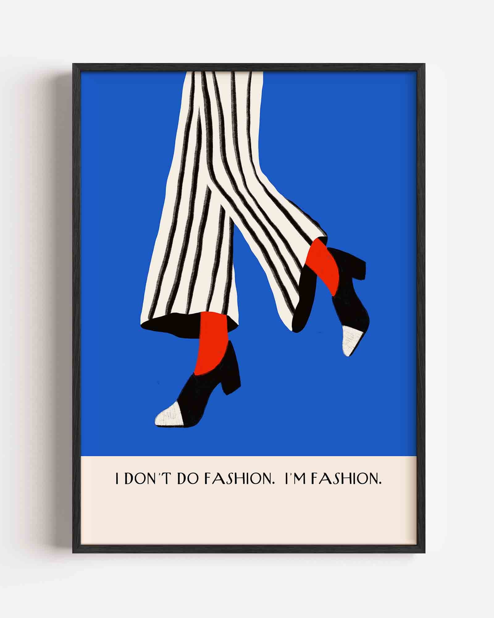 Gestreepte broek en hakken Poster