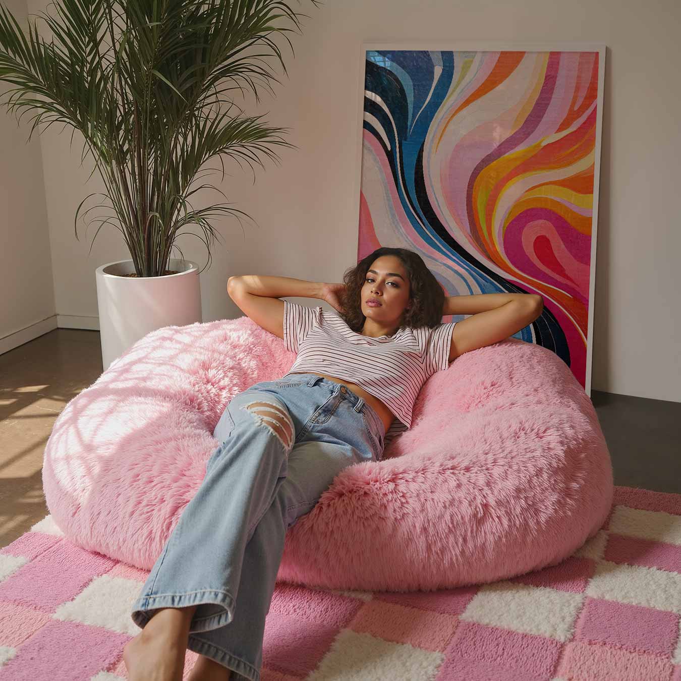 Kleurrijke Abstracte Kunstposter-WallArtistic