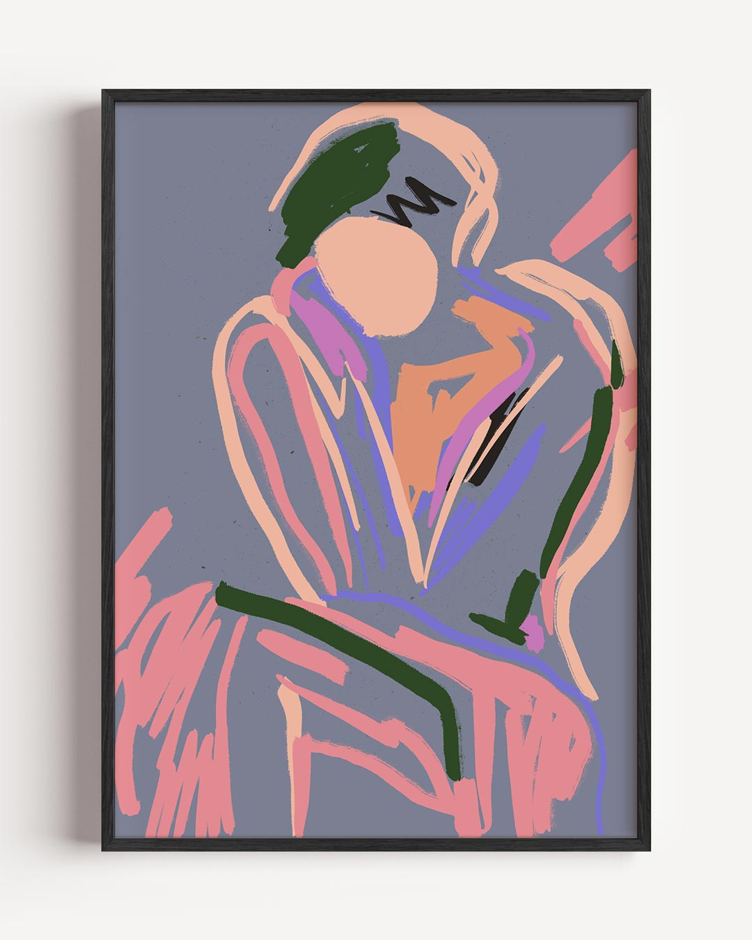 Abstracte Lijnen Expressie Poster-WallArtistic