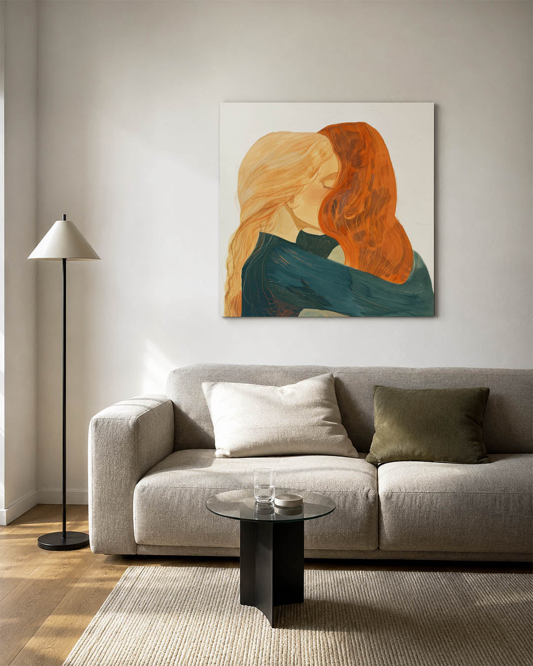 Intieme omhelzing Kunstwerk