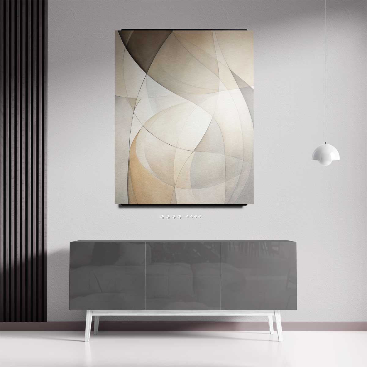 Zachte Abstracte Lijnen Kunstwerk-canvas-dibond-plexiglas-wanddecoratie-WallArtistic