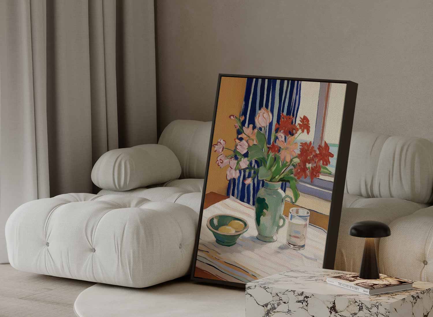 Tijdloze Bloemsymfonie Kunstwerk-canvas-dibond-plexiglas-wanddecoratie-WallArtistic