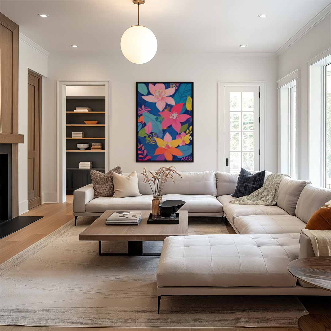 Bloemenparadijs Kunstwerk Kunstwerk-canvas-dibond-plexiglas-wanddecoratie-WallArtistic