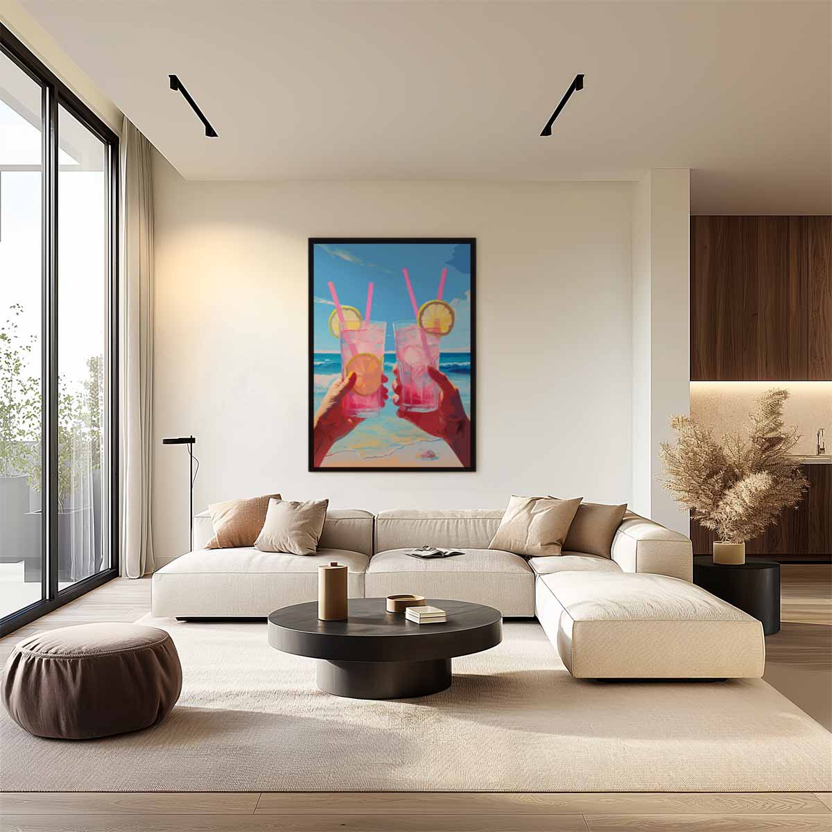 Zomerse Toast bij Zee Kunstwerk-canvas-dibond-plexiglas-wanddecoratie-WallArtistic