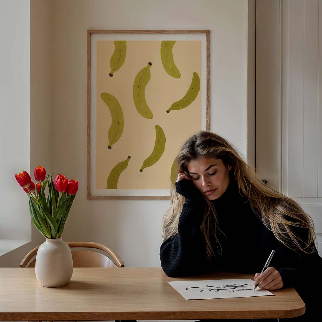 Vrolijke Bananen Poster-WallArtistic