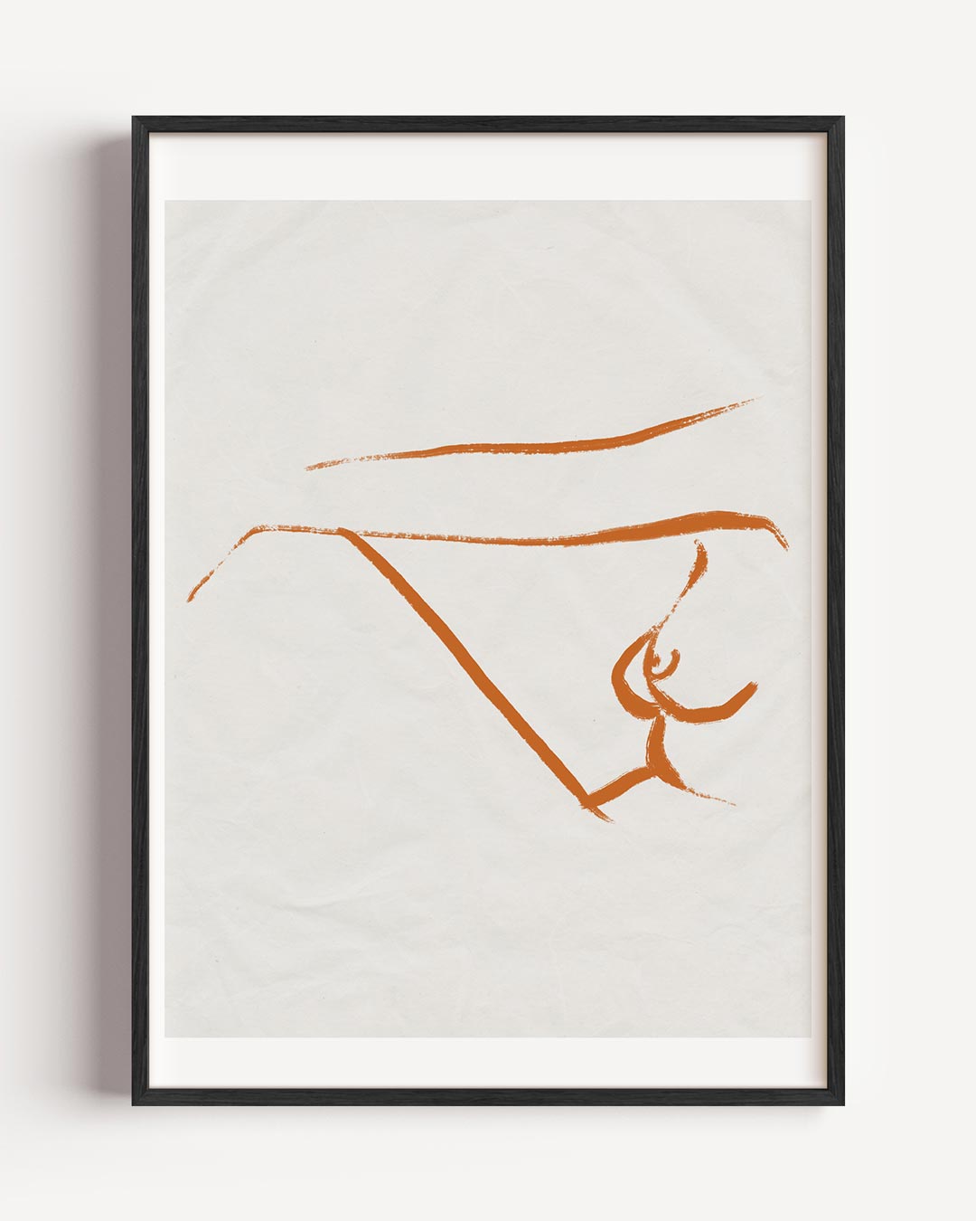 Minimalistische Lichaamslijn Kunstposter-WallArtistic