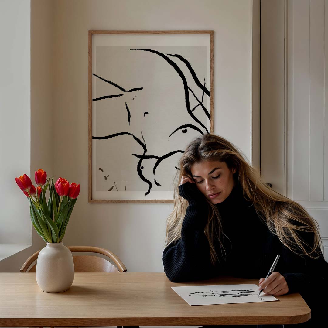 Minimalistische Lichaamskunst Poster-WallArtistic