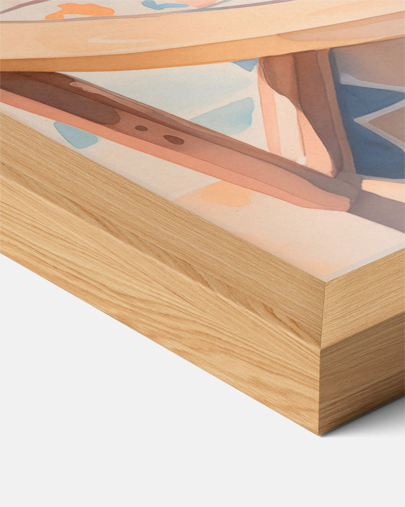 Zonnige Terras Tafereel Poster-WallArtistic