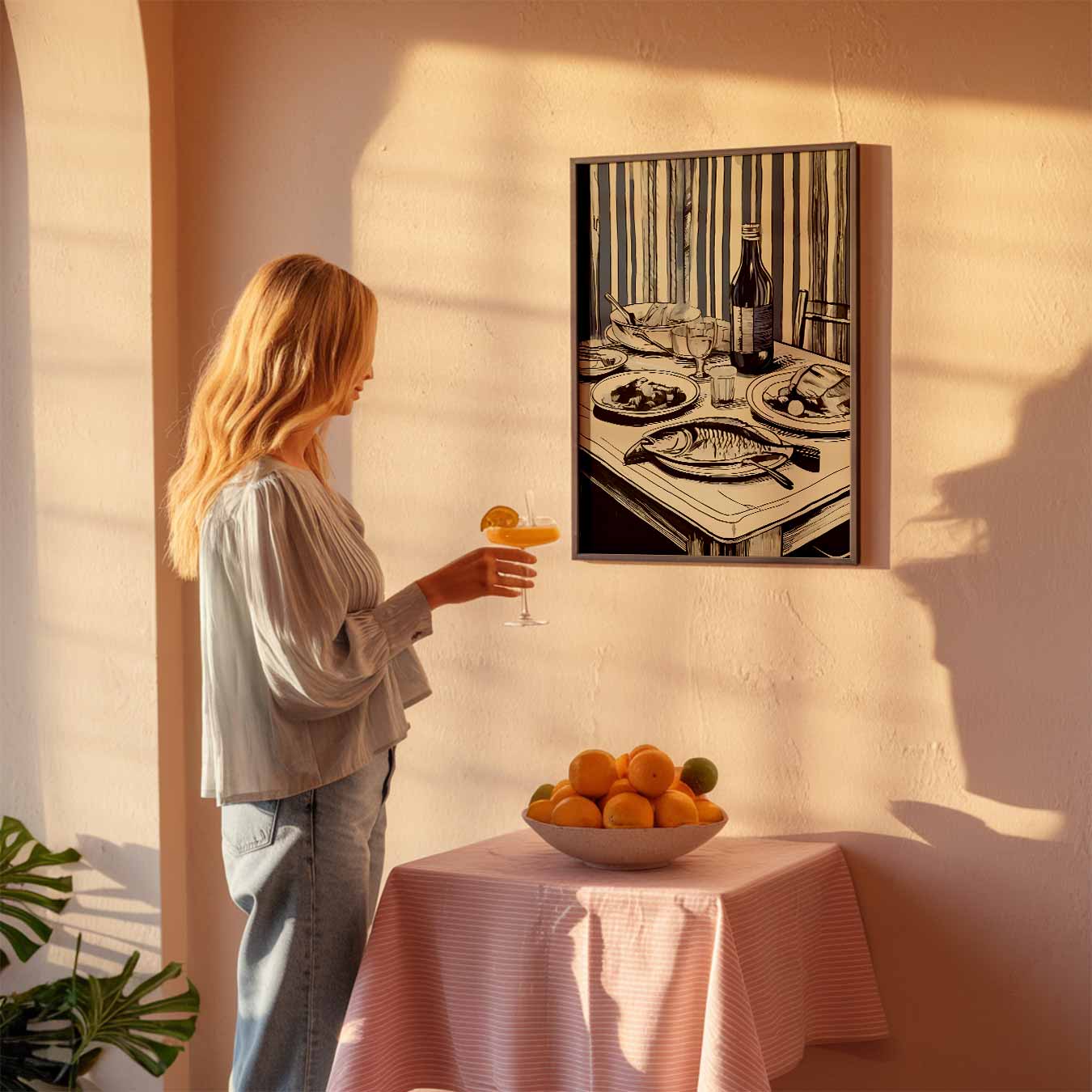 Stijlvolle Keukentafel Poster