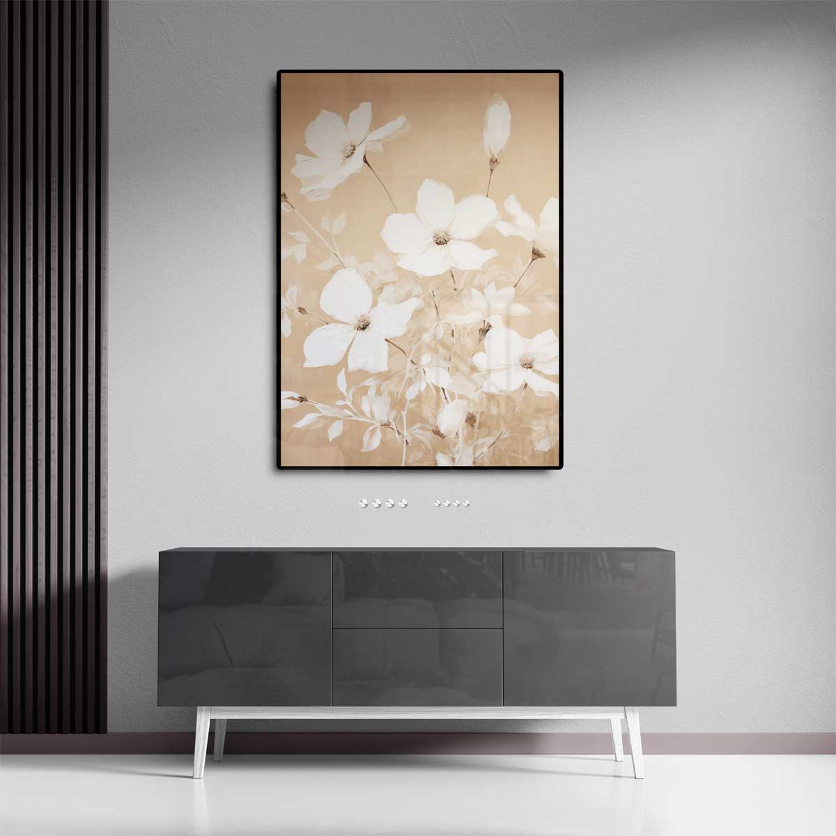 Bloemen in Subtiele Kleuren Kunstwerk-canvas-dibond-plexiglas-wanddecoratie-WallArtistic