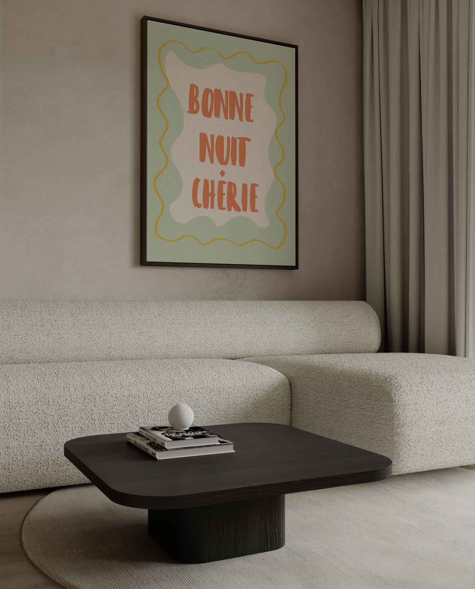Bonne Nuit Chérie Kunstwerk-canvas-dibond-plexiglas-wanddecoratie-WallArtistic