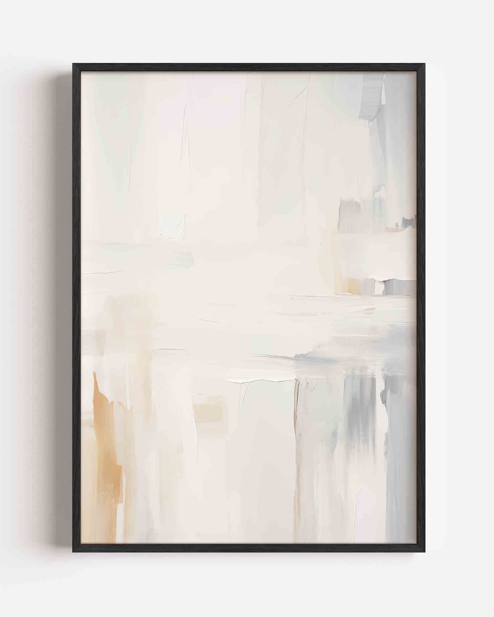 Abstracte beige en grijze Poster