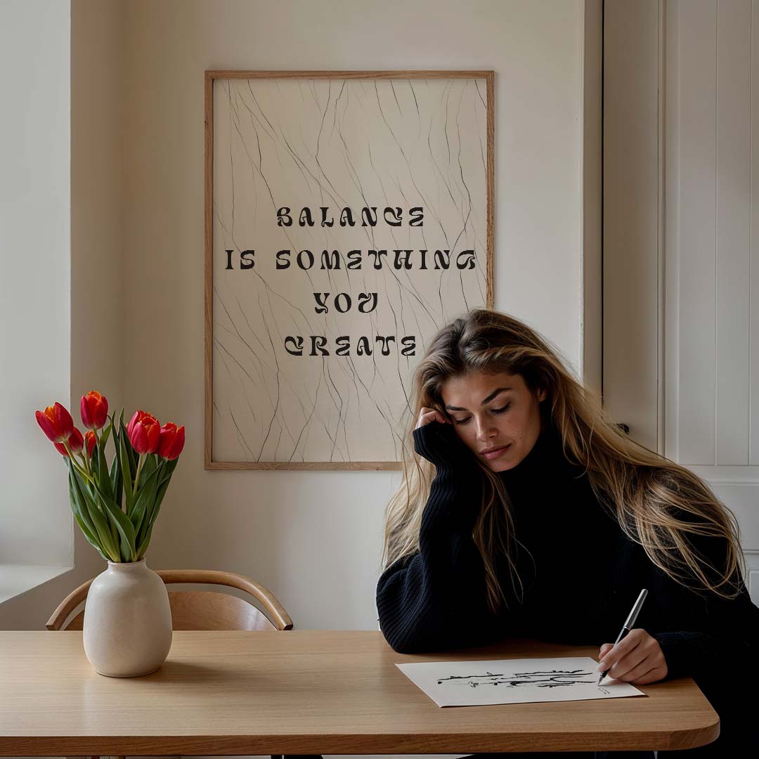Inspirerende Balance Poster-WallArtistic