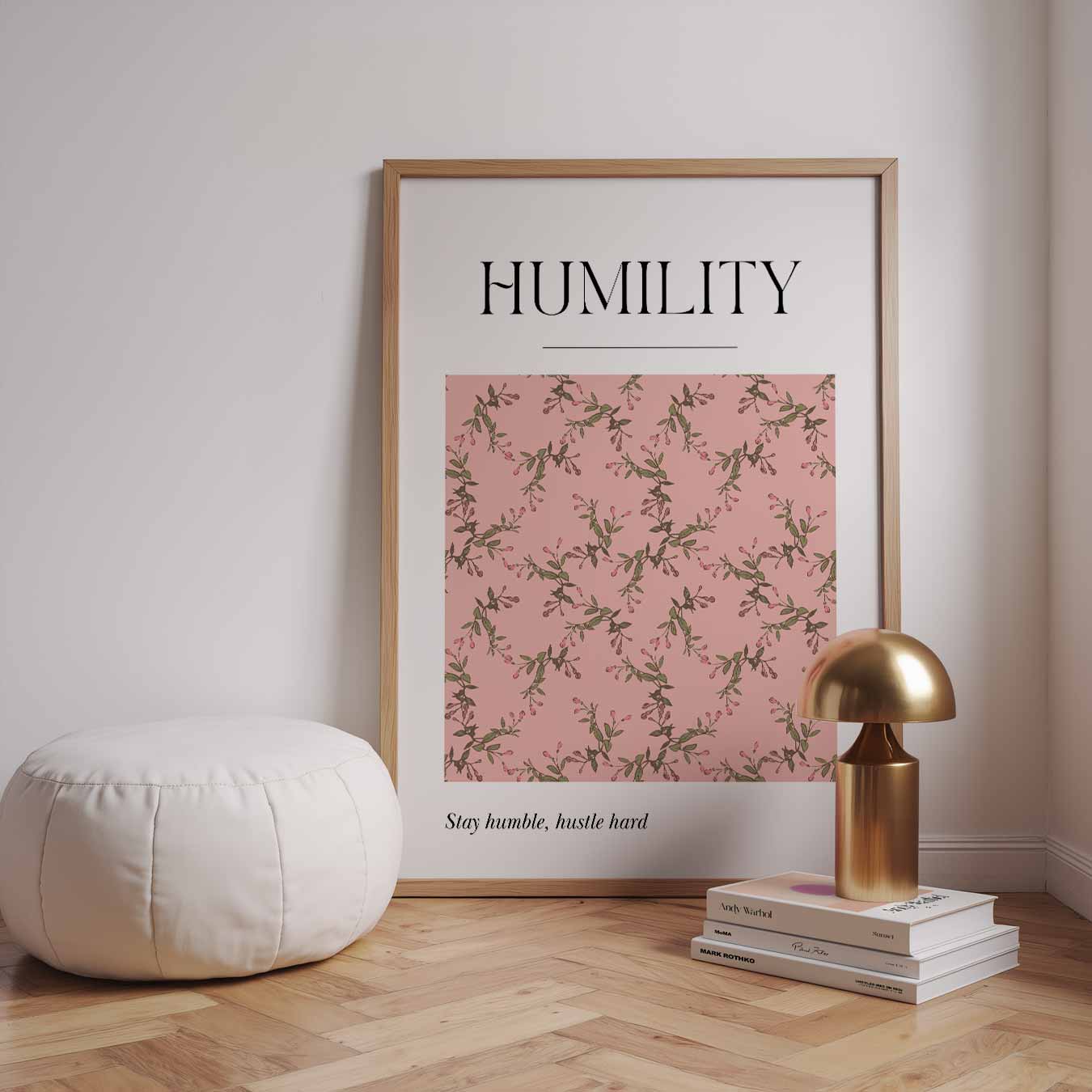 Elegante Humility Bloemenposter
