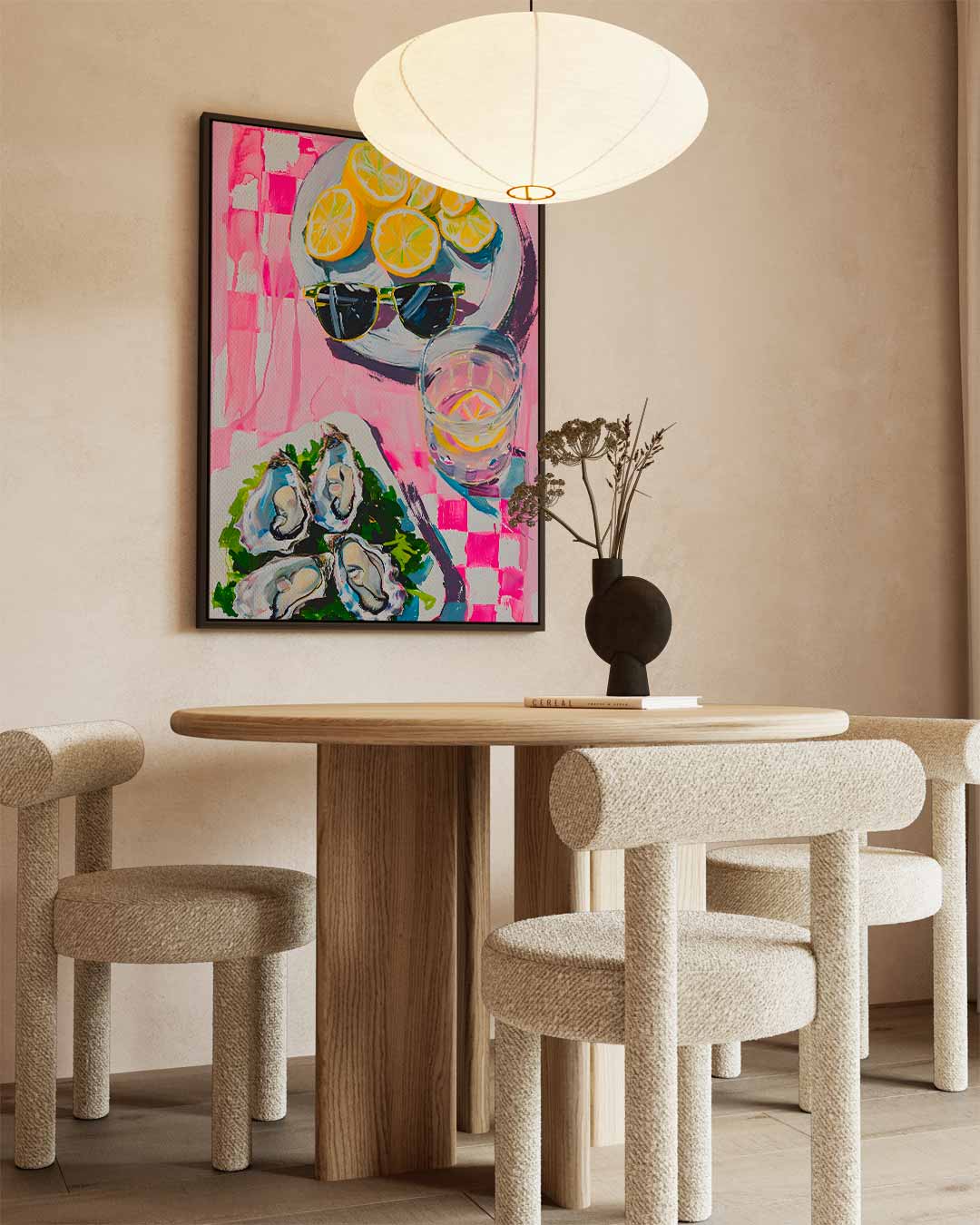 Zonnige Picknick met Citrusschijfjes Kunstwerk-canvas-dibond-plexiglas-wanddecoratie-WallArtistic