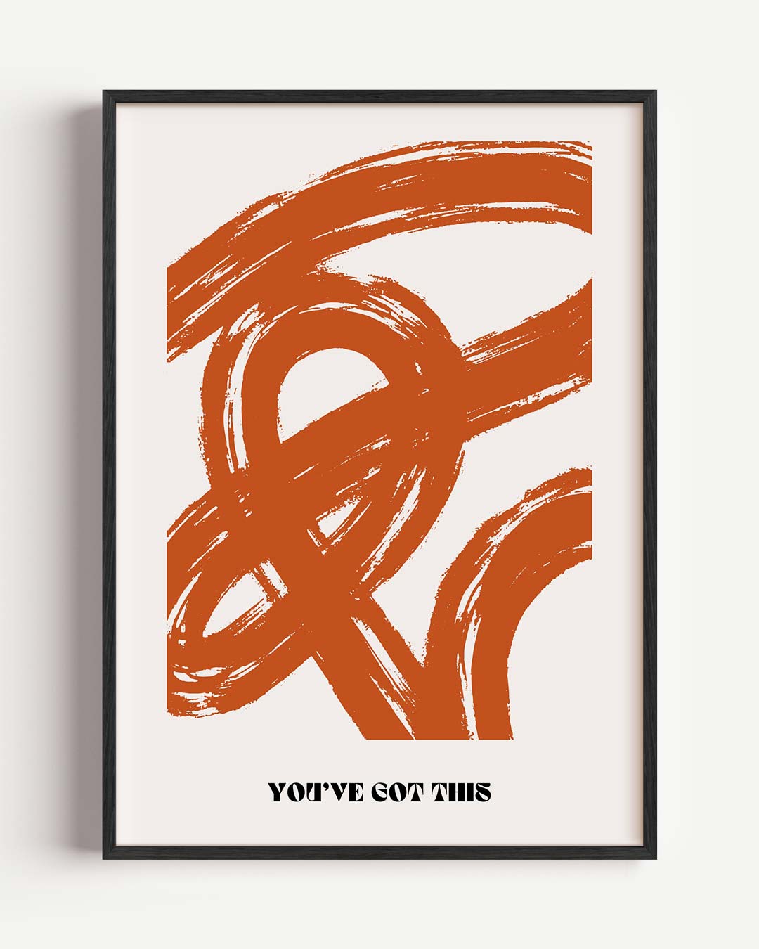 Inspirerende Oranje Motivatieposter-WallArtistic