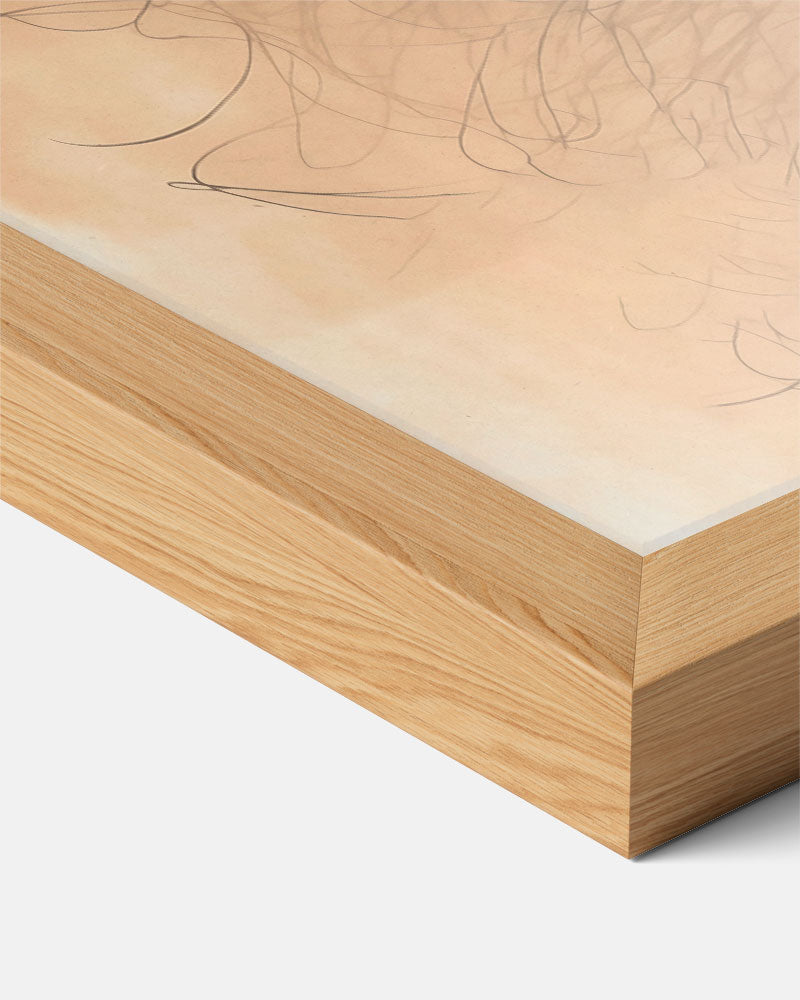 Abstracte Vormen op Beige Achtergrond Poster-WallArtistic