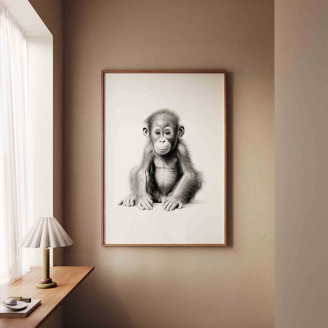 Schattige aap Poster