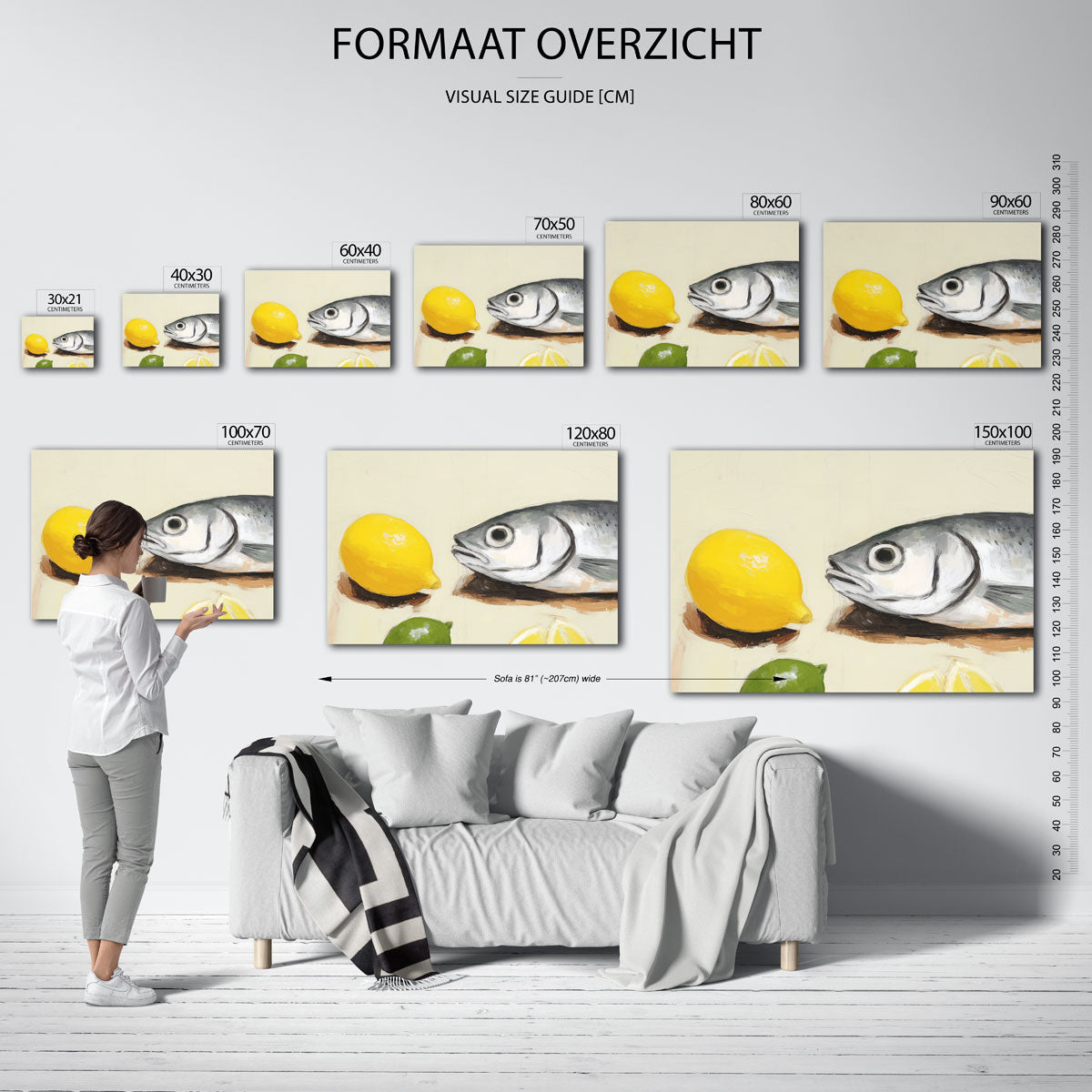 Vis en citrus Poster