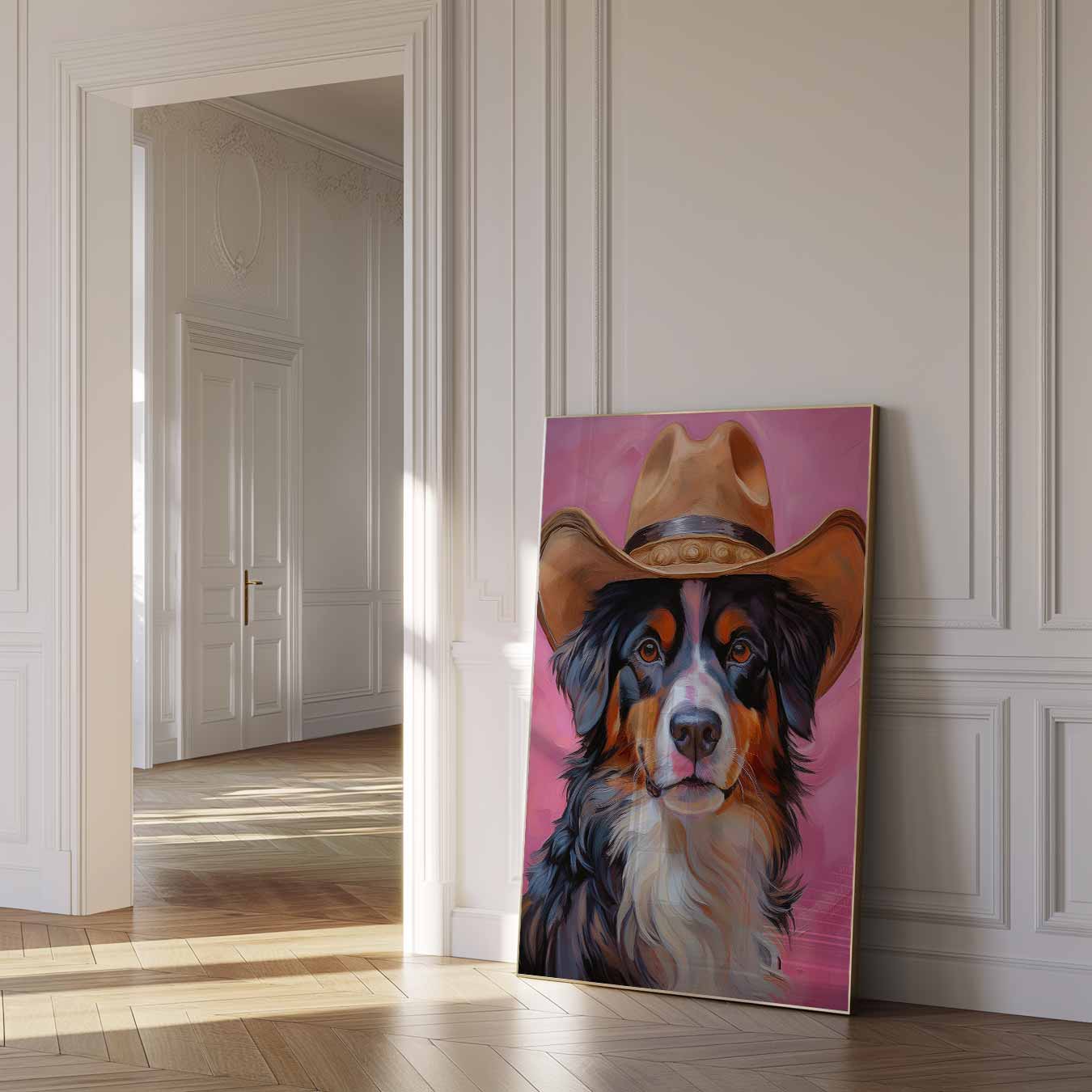 Cowboy Hond Portretposter-WallArtistic