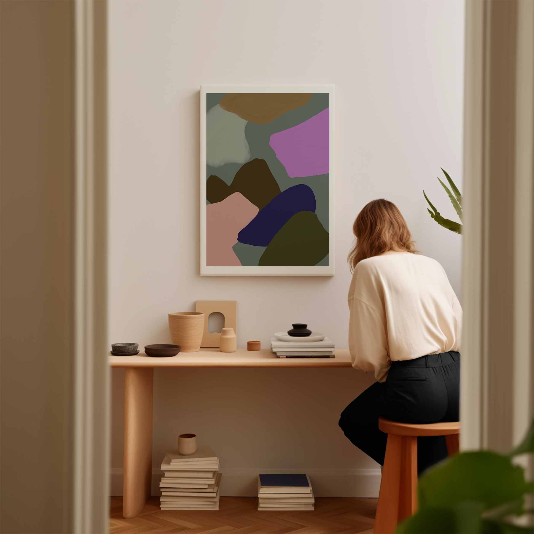 Kleurrijk Abstract Harmonie Kunstwerk-canvas-dibond-plexiglas-wanddecoratie-WallArtistic