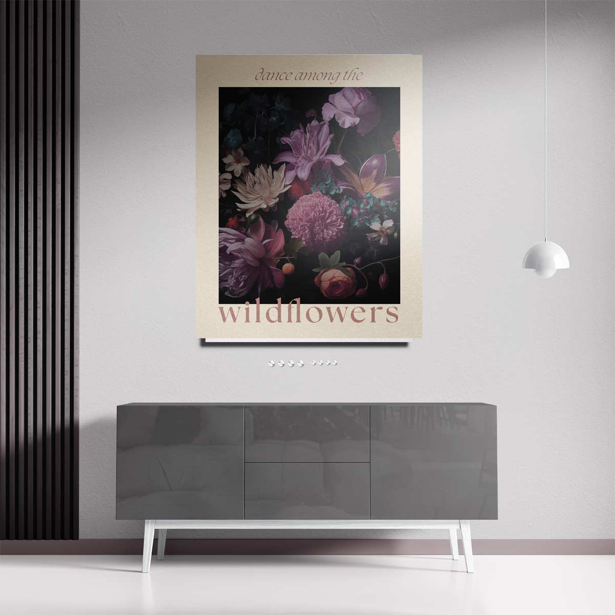 Dans tussen de wildbloemen Kunstwerk-canvas-dibond-plexiglas-wanddecoratie-WallArtistic