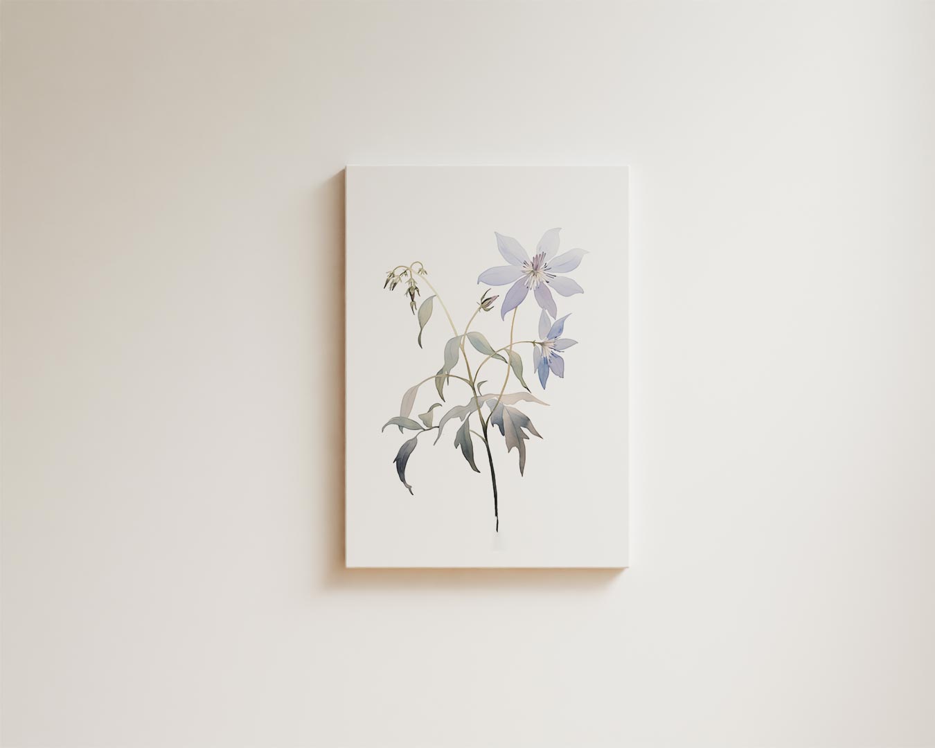 Prachtige Bloemen in Lichte Waterverf Kunstwerk-canvas-dibond-plexiglas-wanddecoratie-WallArtistic
