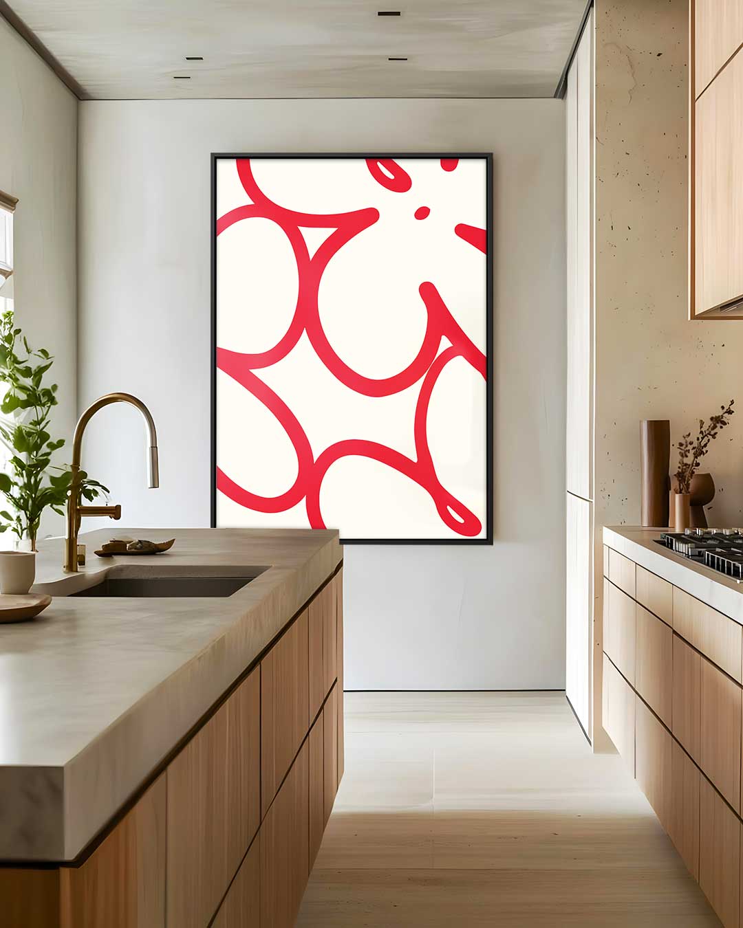 Dansende Lijnen Kunstwerk-canvas-dibond-plexiglas-wanddecoratie-WallArtistic