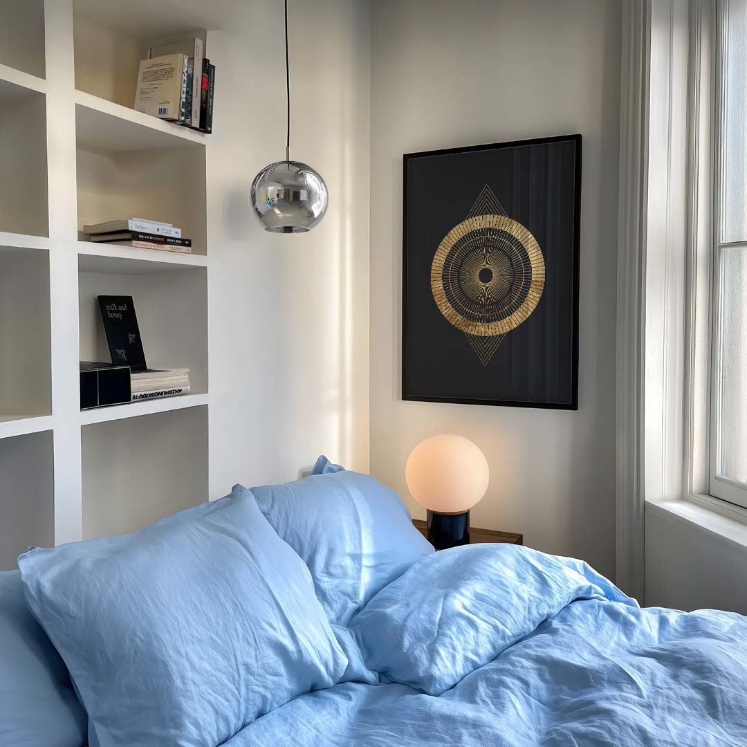 Gouden Geometrische Cirkel Poster-WallArtistic