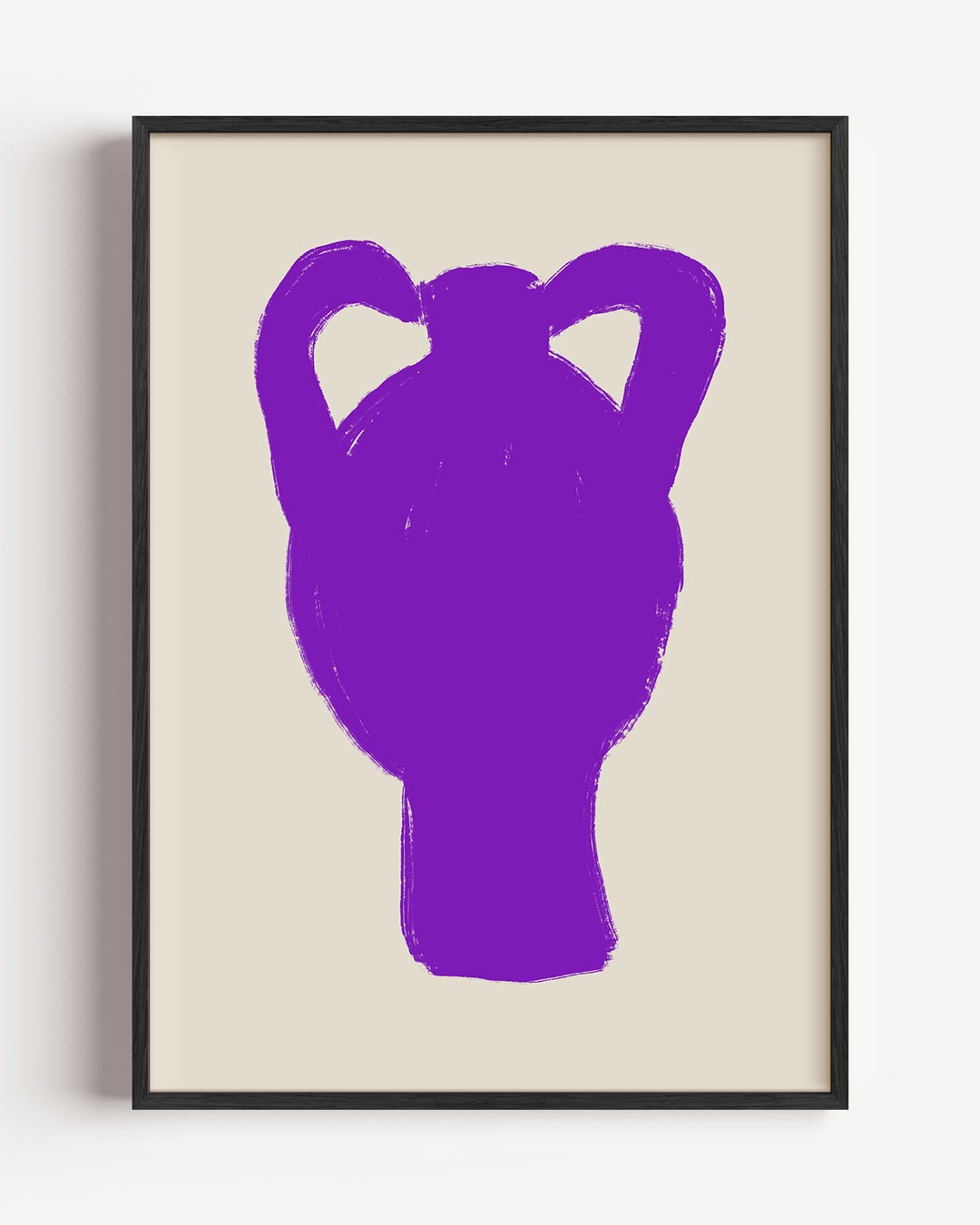 Vrolijke Paarse Vaas Poster-WallArtistic