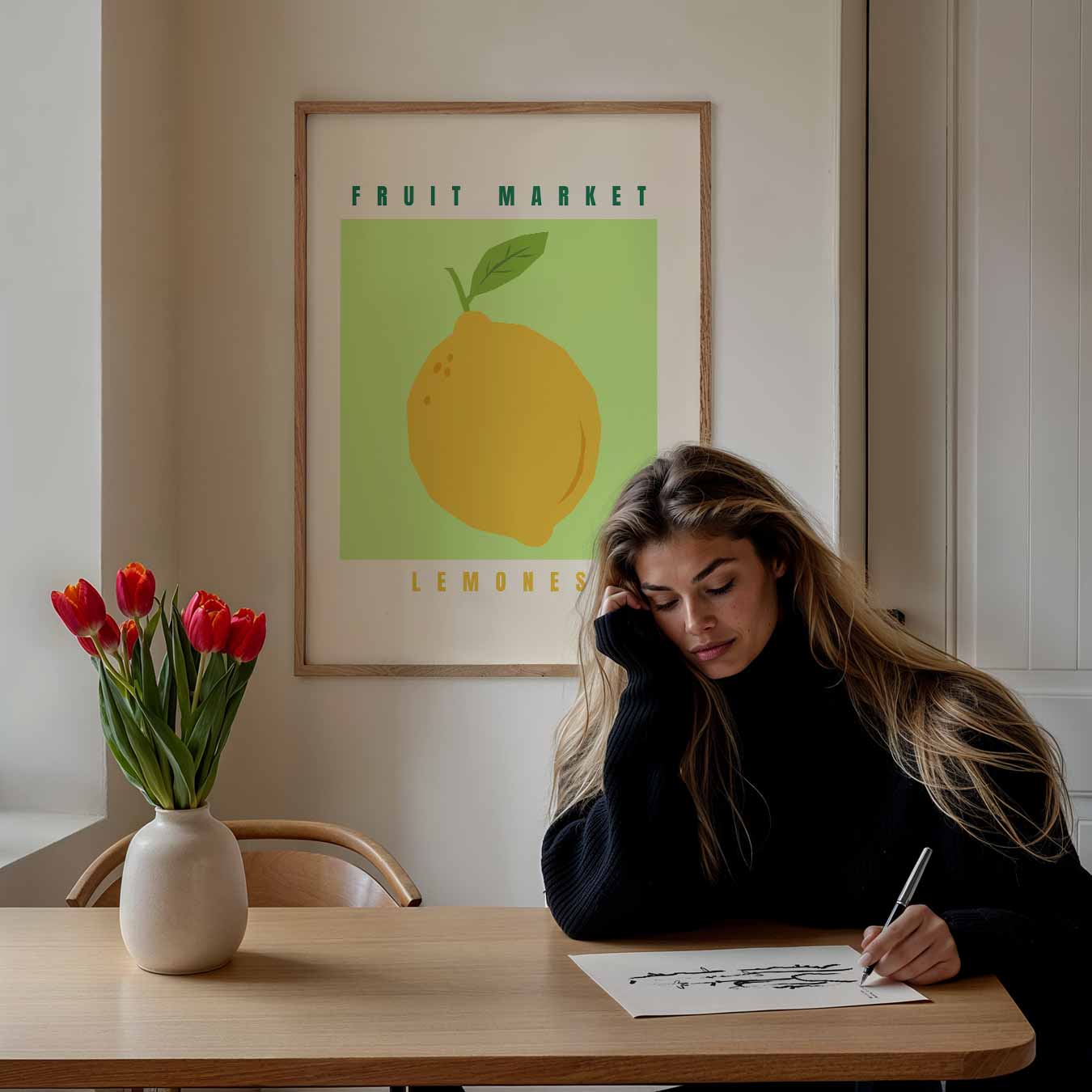 Zomerse Citroen Poster-WallArtistic