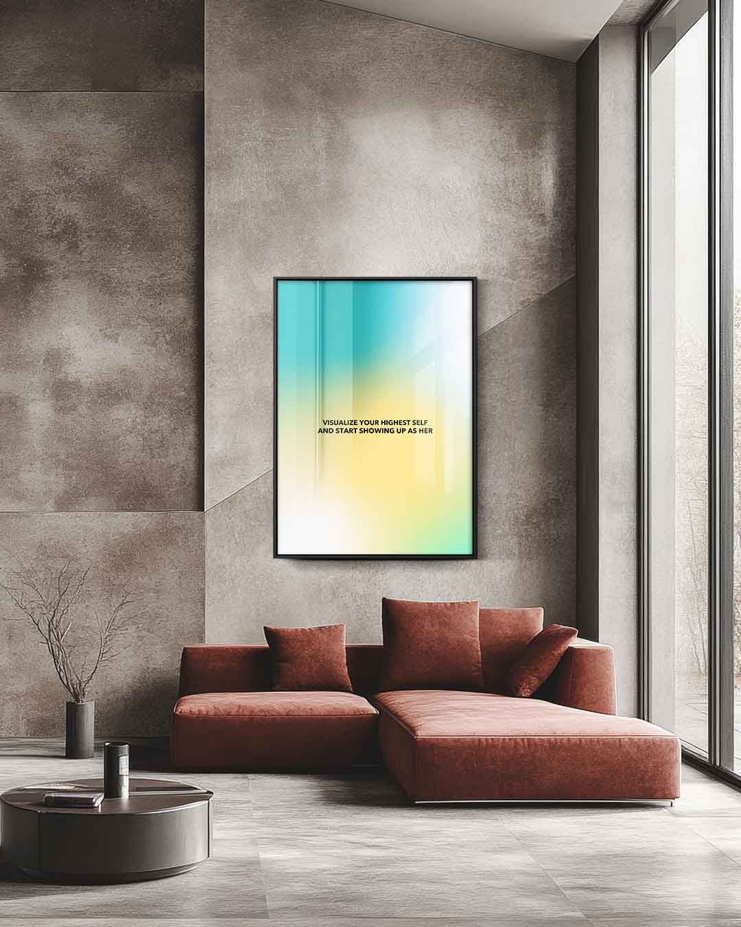 Inspirerende Vrouwelijke Visualisatie Poster Kunstwerk-canvas-dibond-plexiglas-wanddecoratie-WallArtistic