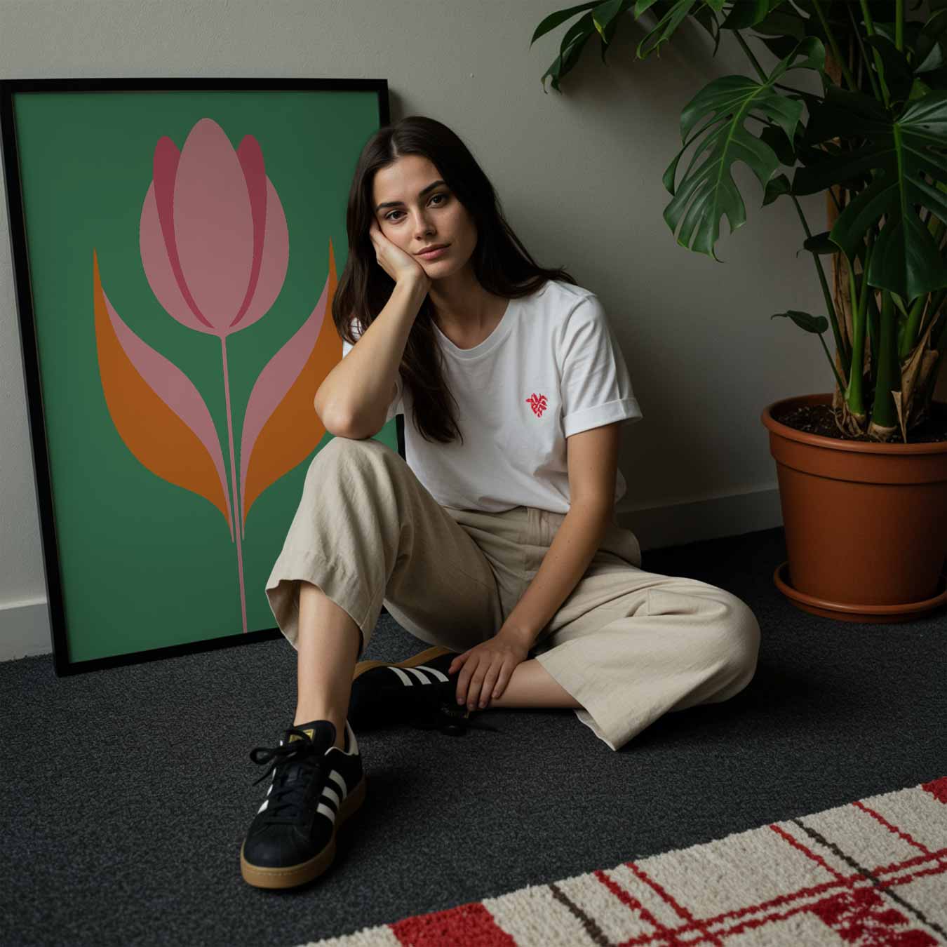 Stijlvolle Tulpenprint Poster
