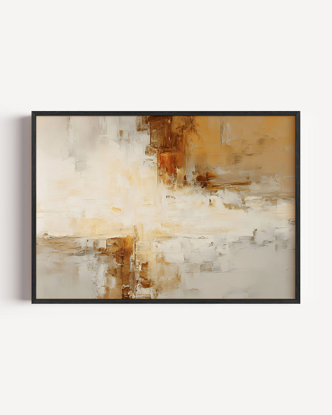 Abstracte beige en bruine Poster