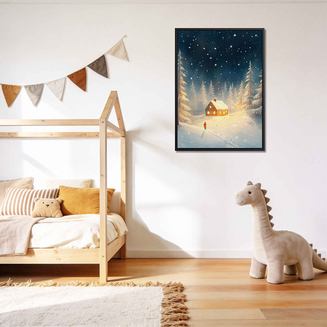 Winterse nacht Kunstwerk