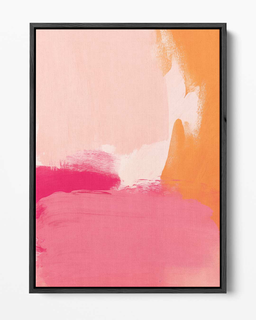 Kleurenexplosie in Zacht Oranje en Roze Kunstwerk-canvas-dibond-plexiglas-wanddecoratie-WallArtistic