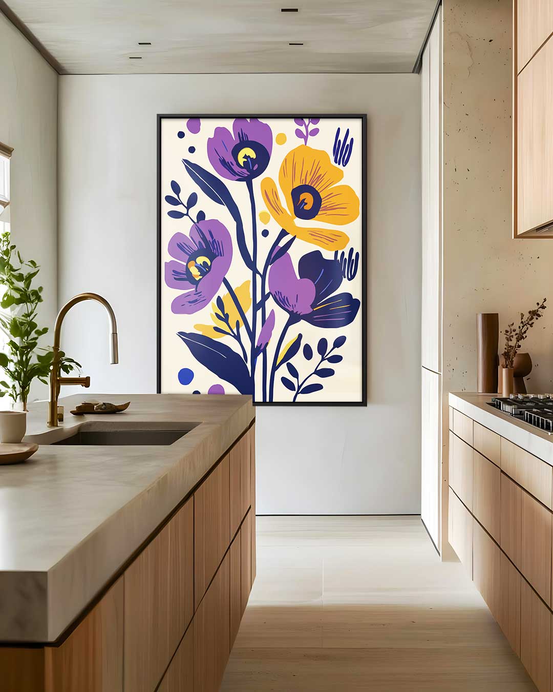 Bloemen Symphony Kunstwerk-canvas-dibond-plexiglas-wanddecoratie-WallArtistic
