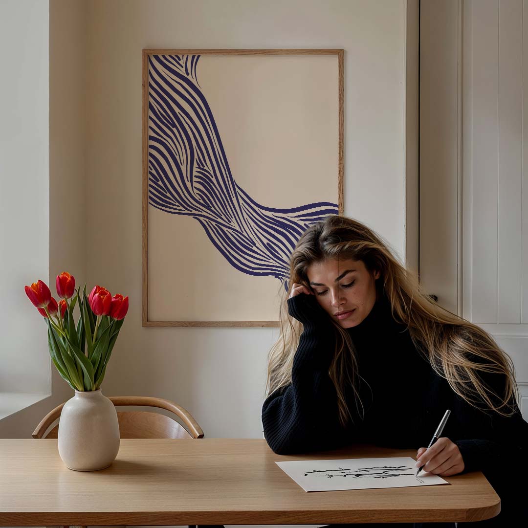 Moderne Organische Lijnen Poster-WallArtistic