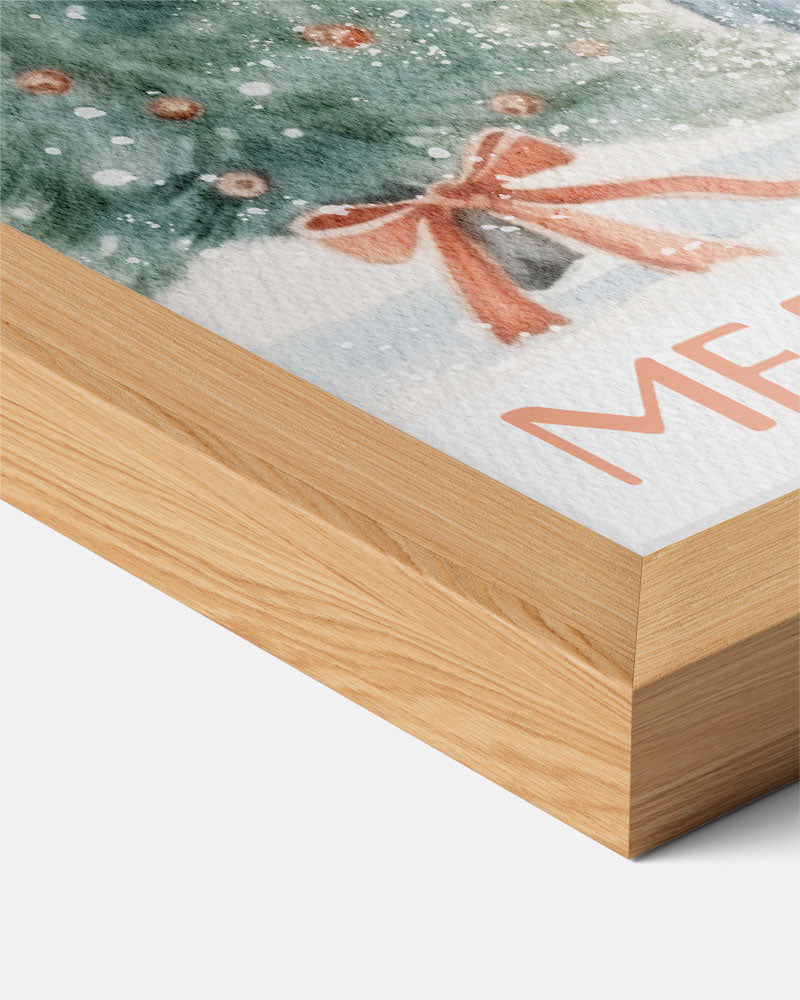 Warme Kersthuis Poster-WallArtistic