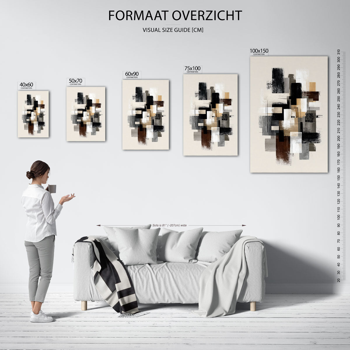 Geometrische compositie Kunstwerk
