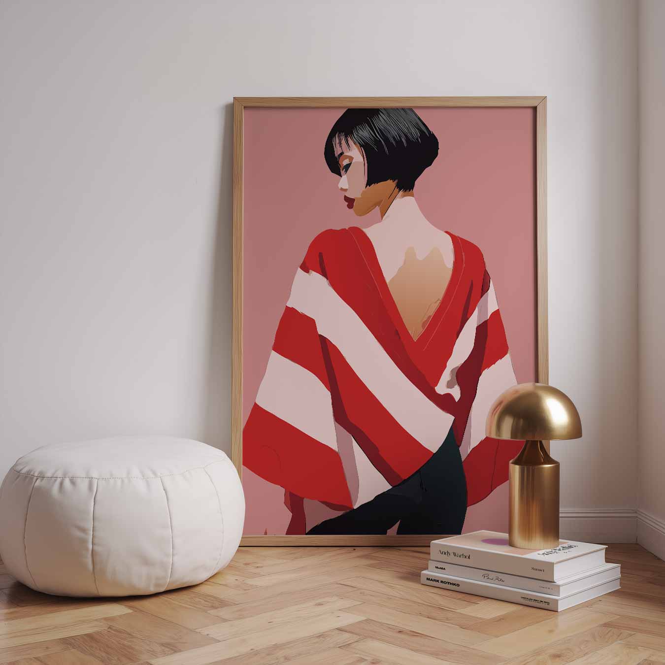 Stijlvolle Retro-Chique Vrouw Poster