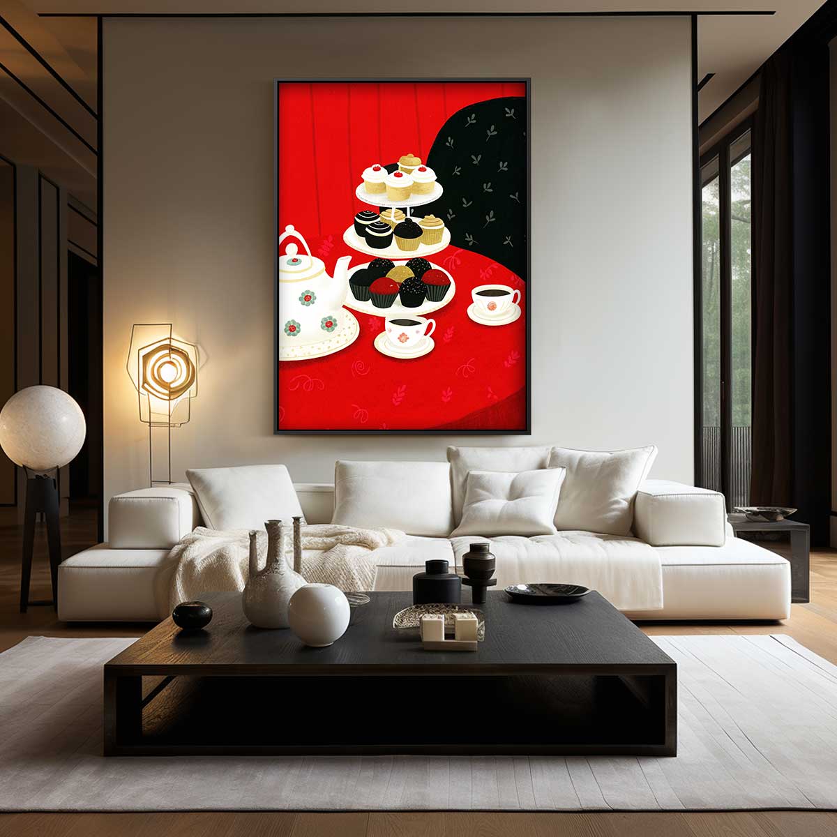 Thee Tijd Tafereel Kunstwerk-canvas-dibond-plexiglas-wanddecoratie-WallArtistic
