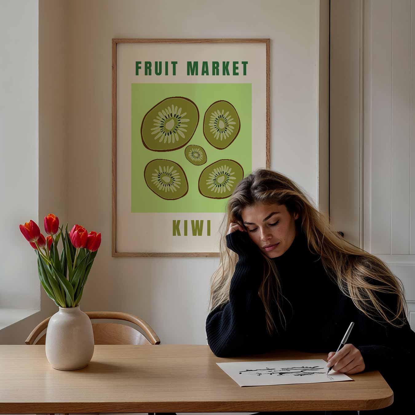 Kiwi Fruit Market Poster