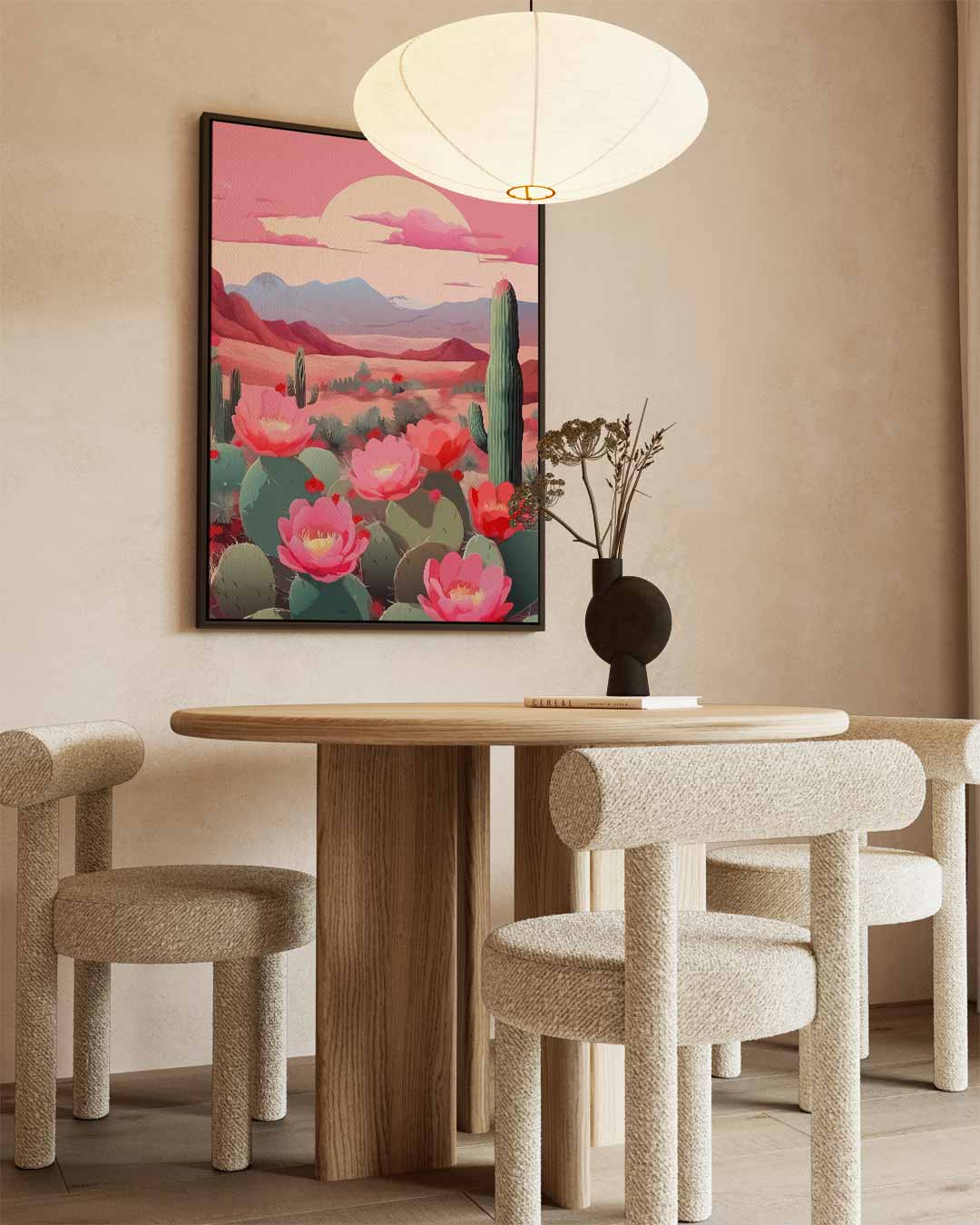 Woestijnbloemen in Bloei Kunstwerk-canvas-dibond-plexiglas-wanddecoratie-WallArtistic