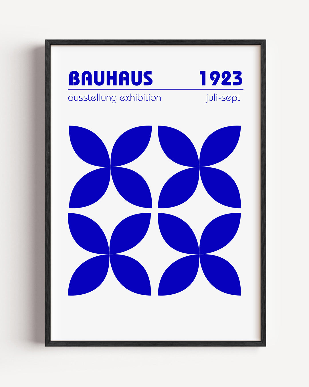Vormritme blauw Poster