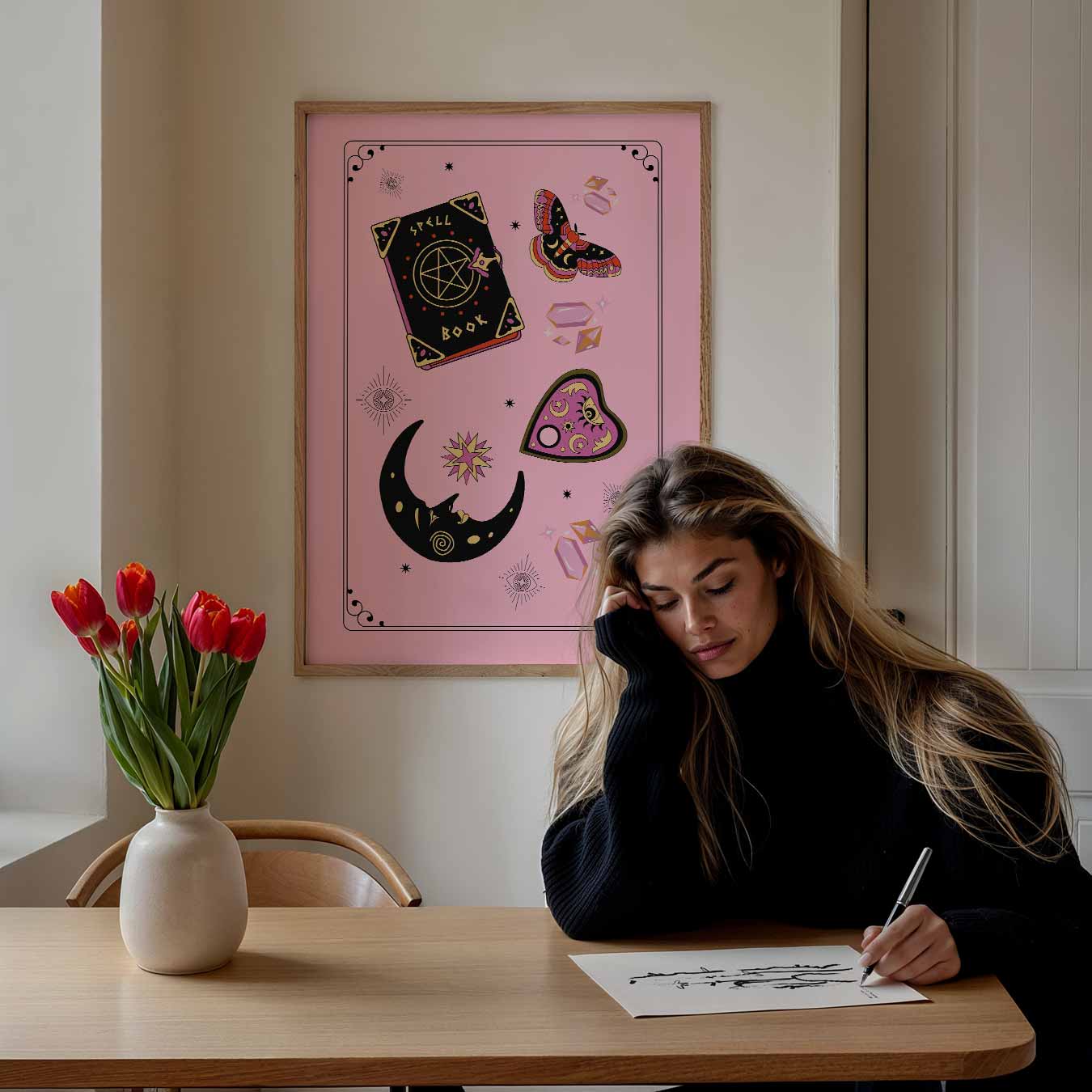 Magische Roze Sfeerposter