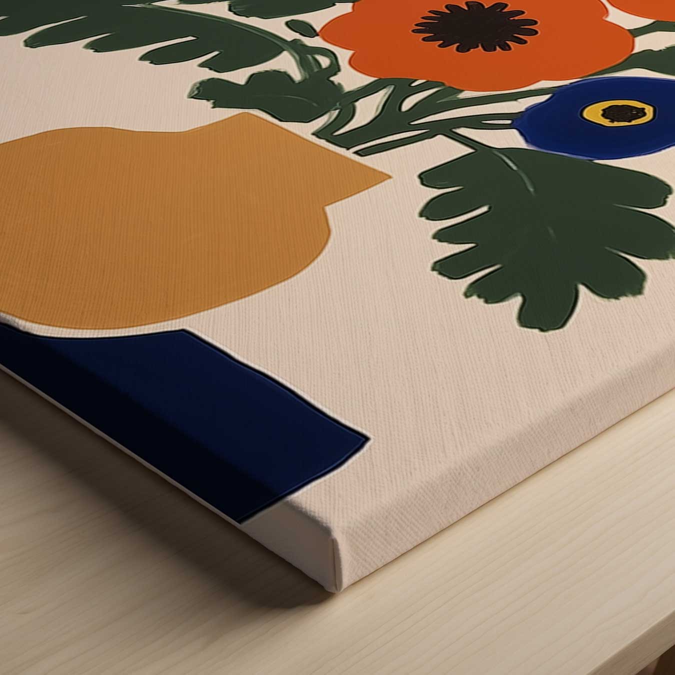 Kleurrijke Bloemenpracht Kunstwerk-canvas-dibond-plexiglas-wanddecoratie-WallArtistic